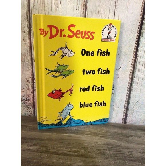 1960 Dr. Seuss One Fish Two Fish Red Fish Blue Fish 🐟 🐟 - Picture 1 of 12